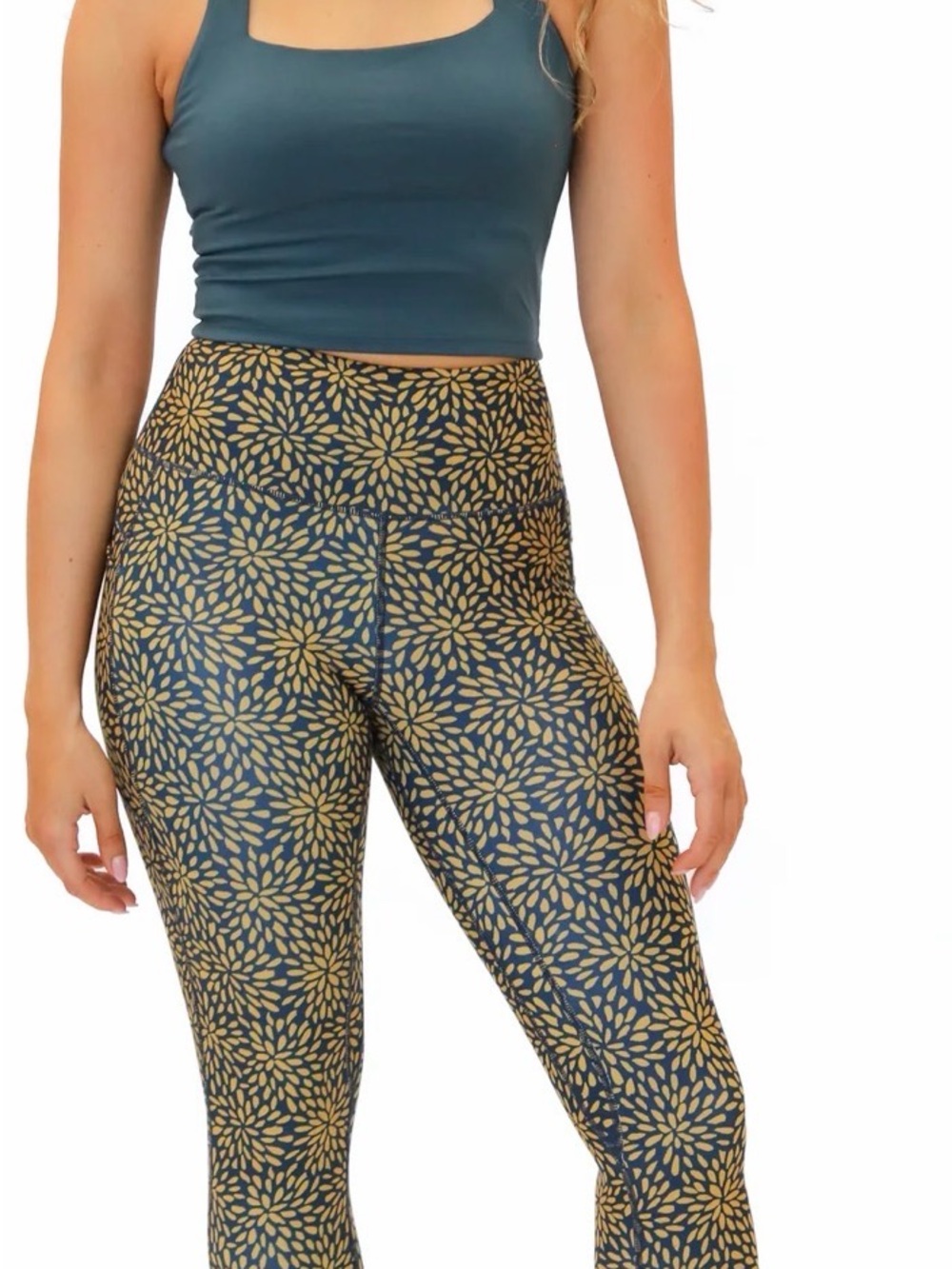 Senita Skin High Waisted Vinyasa 7/8 Leggings (25") - Pacific Sunburst